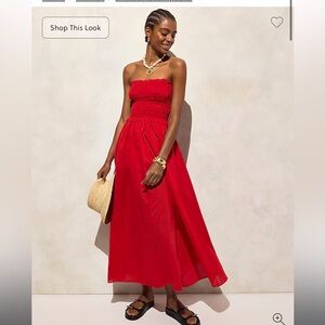 J.Crew Smocked maxi dress in cotton voile